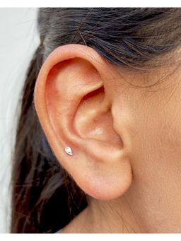 Boldiful - Tiny Droplet White 925 Sterling Silver Studs
