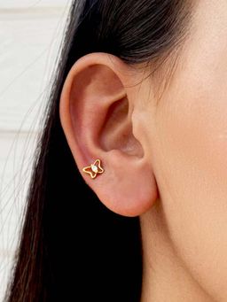 Boldiful - Butterfly White 925 Sterling Silver Minimal Studs