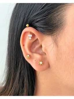 Boldiful - Dandelion White Minimal 925 Sterling Silver Stud Earrings