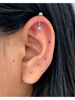 Boldiful - Crescent Moon Helix 925 Sterling Silver Bugadi Cuff Earrings