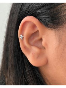 Boldiful - Ziva White 925 Sterling Silver Minimal Studs Gifts For Her
