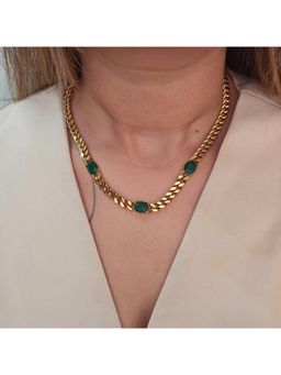 TAAHIRA JEWELLERY - 18K Gold Plated Gia Cuban Link Necklace - Anti-Tarnish and Waterproof