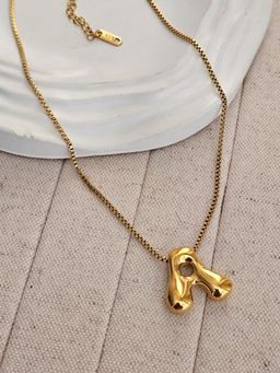 TAAHIRA JEWELLERY - 18K Gold Plated Alphabet Necklaces - A - Anti-Tarnish and Waterproof