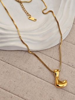 TAAHIRA JEWELLERY - 18K Gold Plated Alphabet Necklaces - L - Anti-Tarnish and Waterproof