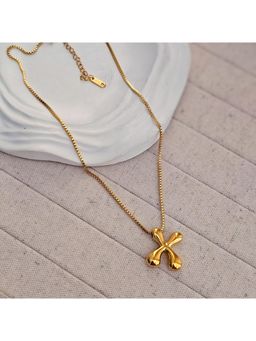 TAAHIRA JEWELLERY - 18K Gold Plated Alphabet Necklaces - X - Anti-Tarnish and Waterproof