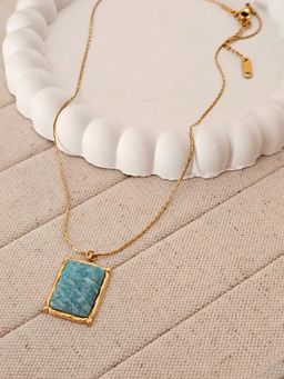TAAHIRA JEWELLERY - 18K Gold Plated Indigo Necklace - Anti-Tarnish and Waterproof