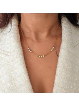 TAAHIRA JEWELLERY - 18K Gold Plated Wendy Zircon Necklace - Anti-Tarnish and Waterproof