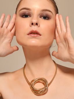 VENI - 925 Silver-Plated Oxidised Necklace