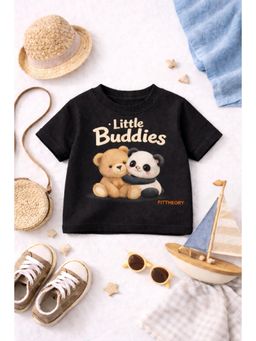 The Fit Theory - Unisex Kids Short Sleeves T-Shirts - Black (Pack of 2)