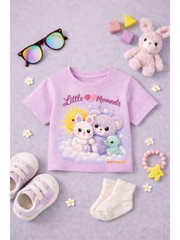 The Fit Theory - Unisex Kids Short Sleeves T-Shirts - Lavender (Pack of 2)