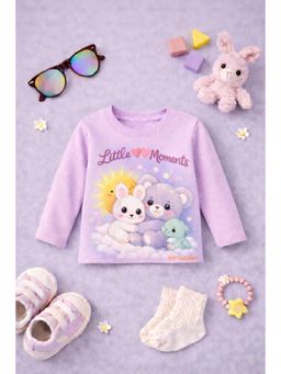 The Fit Theory - Unisex Kids Full Sleeves T-Shirts - Lavender (Pack of 2)