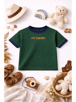 The Fit Theory - Unisex Kids Cut and Sew T-Shirts - Green