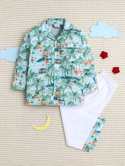 Little Clothings - Sunny Island Escape Crinkled Night Suit