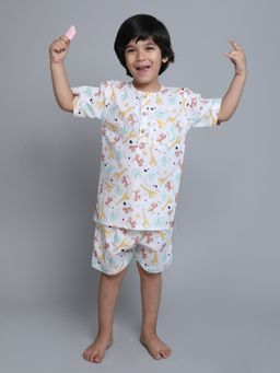 Little Clothings - Cotton Printed Night Suit