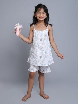 Little Clothings - Cotton Animal Print Night Suit