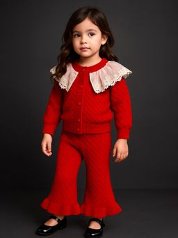 Little Surprise Box - Red Sailor Cardigan And Pant