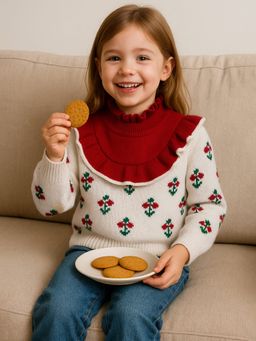 Little Surprise Box - Floral Christmas Winter Sweater