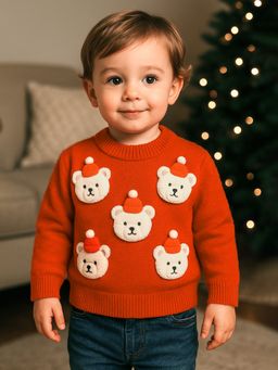 Little Surprise Box - Red Teddy Cap Sweater