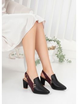 Alberto Torresi - Women Black Slingback Block Heels