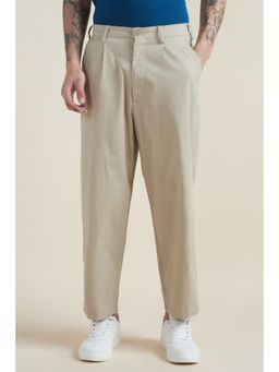 Allen Solly - Men Beige Solid Casual Trousers