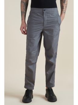 Allen Solly - Men Grey Solid Casual Trousers