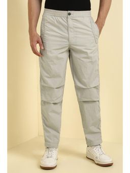 Allen Solly - Men Grey Solid Casual Trousers