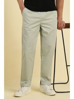 Allen Solly - Men Grey Contemporary Fit Solid Casual Trousers