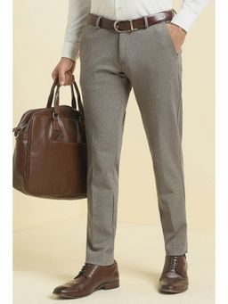 Allen Solly - Men Grey Textured Formal Trousers
