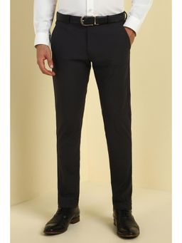 Allen Solly - Men Black Solid Formal Trousers