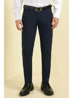 Allen Solly - Men Navy Solid Formal Trousers