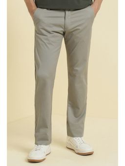 Allen Solly - Men Grey Textured Casual Trousers