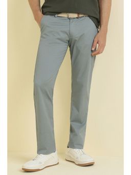 Allen Solly - Men Grey Textured Casual Trousers