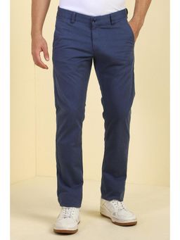 Allen Solly - Men Blue Solid Casual Trousers