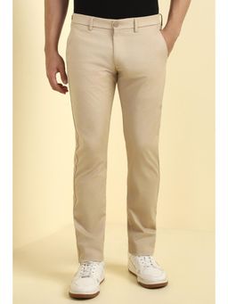 Allen Solly - Men Beige Textured Casual Trousers