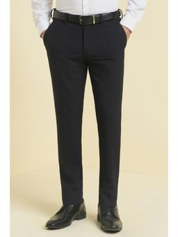 Allen Solly - Men Black Check Formal Trousers