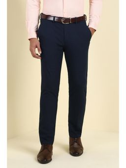 Allen Solly - Men Navy Check Formal Trousers