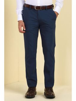 Allen Solly - Men Blue Textured Formal Trousers
