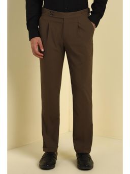 Allen Solly - Men Brown Solid Casual Trousers
