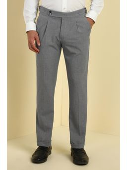 Allen Solly - Men Grey Textured Casual Trousers