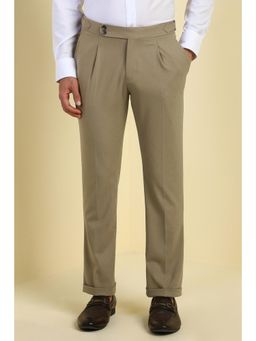 Allen Solly - Men Beige Solid Casual Trousers