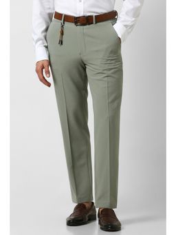 Van Heusen - Men Green Textured Trousers