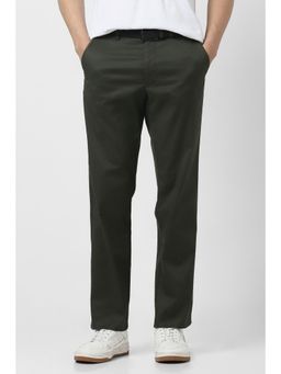 Van Heusen - Men Green Textured Trousers