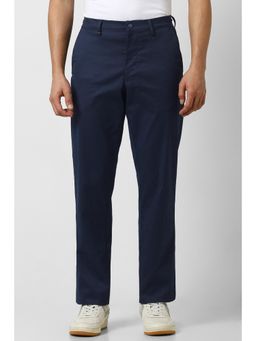Van Heusen - Men Navy Textured Trousers