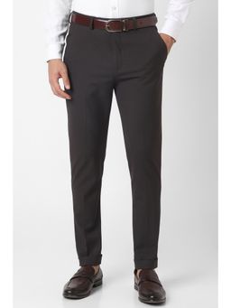 Van Heusen - Men Brown Check Trousers