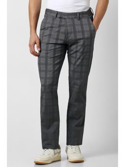 Van Heusen - Men Grey Check Trousers