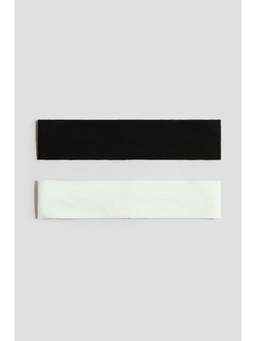H&M - Girls Black 2-Pack Jersey Headbands