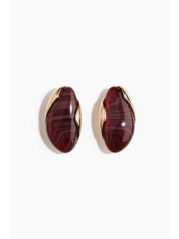 H&M - Women Gold Oval Stud Earrings
