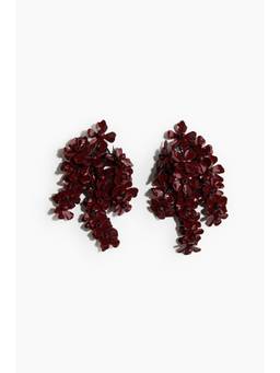 H&M - Women Red Flower-Detail Cluster Earrings