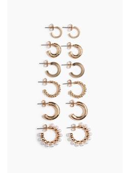 H&M - Women Gold 6 Pairs Hoop Earrings