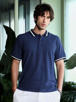CAHOOT - Men's Navy Blue Duality Polo T-Shirt